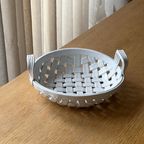 Vintage 70S Porcelain Woven Basket thumbnail 4
