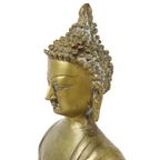 Grote Shakyamuni Boeddha Mudra Tibet Koper Messing Beeld Sculptuur 37Cm thumbnail 9