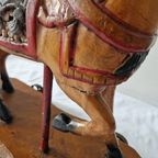Vintage Hand-carved Wood Horse Toy Old 45cm thumbnail 10
