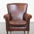 Fijne Schapenleren Fauteuil/ Armchair Met Mooie Kleuren En Een Goed Zitcomfort thumbnail 2