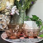 Schalen Set Persglas Roze France Vintage thumbnail 6