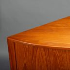 Deens Design Teak Hoek Kast Met Tambour Deuren, 1960S thumbnail 15