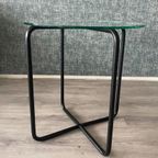 Vintage Bauhaus Glazen Bijzettafel thumbnail 5