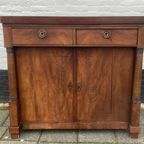 Antiek Mahonie Dressoir, En Opengeklapt Een Mooi Antiek Klapbufet thumbnail 2