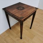 Antiek Frans Houten Bijzettafeltje Plantentafel Haltafeltje thumbnail 8