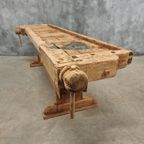 Antieke Werkbank Sidetable Keukeneiland 19E Eeuws 250 Cm thumbnail 11