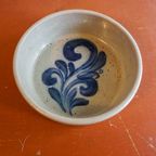 Vintage Westerwald Stoneware Ornamental Dish German Ceramic Bowl Lard Pot thumbnail 3