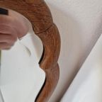 Antieke Spiegel Facet Geslepen Rand Wandspiegel Houten thumbnail 8