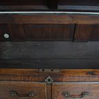 Waanzinnige, Karaktervolle Antieke 18e Eeuwse Engelse Dressoir/ Mule Chest thumbnail 3
