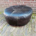 Leren Jaren 70 Poef Van 73 Cm Diameter thumbnail 2