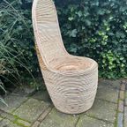 Bohemian Boho Rotan Bamboe Fauteuil Handgemaakt thumbnail 2