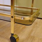 Vintage Serveerwagen Barcart Drankenwagen Trolley Messing thumbnail 6