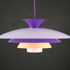 Geweldig Uitziende Paars, Zalm En Roze Gelakte Deense Designlamp - Xl-Model - Formlight - Denemar thumbnail 2