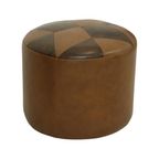 Ronde Vintage Poef Bruin Stermotief Skai Sixties thumbnail 3