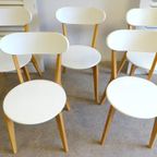 Mooi Set Van 5 Witte Ronde Stoelen thumbnail 8