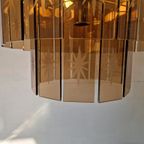 Vintage Waterval Kroonluchter Met Geslepen Gerookt Glas thumbnail 2