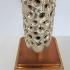 Unique Brutalist Table Lamp - Silver-plated Aluminum - Willy Luyckx For Aluclair - 1960s thumbnail 4