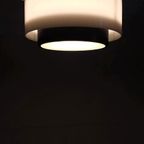 Vintage Mid Century Modern Hanglamp, Wit En Zwart thumbnail 4