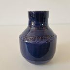 Vintage Keramiek Vaasje Blauwe Vaas Lava Glazuur thumbnail 6
