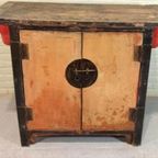 Vintage Antieke Oosters Aziatisch Kastje Wandmeuble thumbnail 18