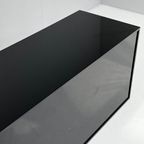 Black Living Furniture Set In Steel Profiles Attributed To Acerbis, 1970S. thumbnail 16