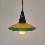 Memphis Milano Postmodern Hanglamp Design Geel Groen thumbnail 4