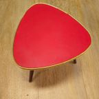 Vintage Plantentafeltje Tafeltje Bijzettafeltje Tafel Rood thumbnail 9