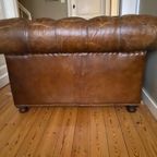 Vintage Chersterfield Club Fauteuil Cognac Leer thumbnail 6