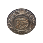 Antiek Koperen Wandbord Rubens Met Vrouw, 19e Eeuw thumbnail 2