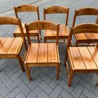 Vintage Eetkamerset – 6 Stoelen En Verstelbare Tafel thumbnail 4