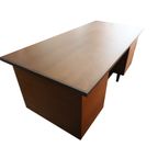 Groot Vrijstaand Vintage Bureau Hout, Jaren '60 thumbnail 5