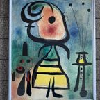 Miro Art-Print Femme Et Chat In Lijst thumbnail 4