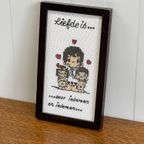`Liefde Is.....`Schilderijtje Vintage Borduur In Lijstje thumbnail 5