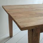 Grote Massief Houten Tafel 265 X 120, Grote Robuuste Tafel thumbnail 9