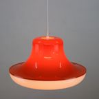 Prachtige Oranje Plastic Space Age Ufo Lamp - Massive - Belgian Design - 1970 thumbnail 2