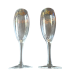 2 Stuks Vintage Champagne Glazen Goudkleurige Blaadjes thumbnail 3