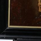 Olieverf Op Paneel, Willem H.a. Teeling - Johanna Schuyt Als Kind Met Hond thumbnail 10