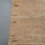 Geweldige Antieke En Rustieke Franse Pinewood Halbank/ Bank Voor Aan De Eettafel thumbnail 11