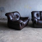 2 Midcentury Leather Club Chairs thumbnail 6