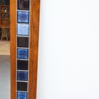 Grote Vintage Spiegel Uit Denemarken Blauw Mosaic thumbnail 3