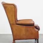 Comfortabele En In Goede Staat Verkerende Schapenleren Oorfauteuil Met Een Tijdloos Design thumbnail 13