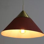 Vintage Metalen Hanglamp - Honsel Leuchten, Jaren '70 Rood, Goud | 01172 thumbnail 9