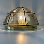 Vintage Plafond- Of Wandlamp Limburg Glashütte Goud/Glas Xl thumbnail 6