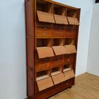 Vintage Houten Notariskast Kleppenkast Apothekerskast thumbnail 5
