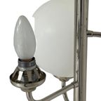 Ca. 1970’S - Stainless Steel Table Lamp With Opaline Glass Orbs - Mix Between Art Deco And Bauhaus thumbnail 7