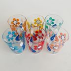 Set Vintage Limonade Glazen Jaren 70 Stippen thumbnail 2