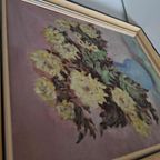 Olieverf Op Doek J Vijn . R Bloemen Schilderij thumbnail 6