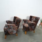 Set Bloemen Fauteuils Met Houten Poten thumbnail 16