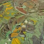 Mid Century Olieverf Op Linnen Schilderij Zonnebloemen thumbnail 9