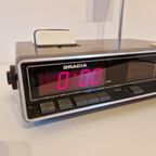 Vintage Wekkerradio Radio Gracia Met Lamp En Klok thumbnail 5